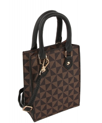 Fashion Monogram Boxy Crossbody Bag LMN007 BROWN 2